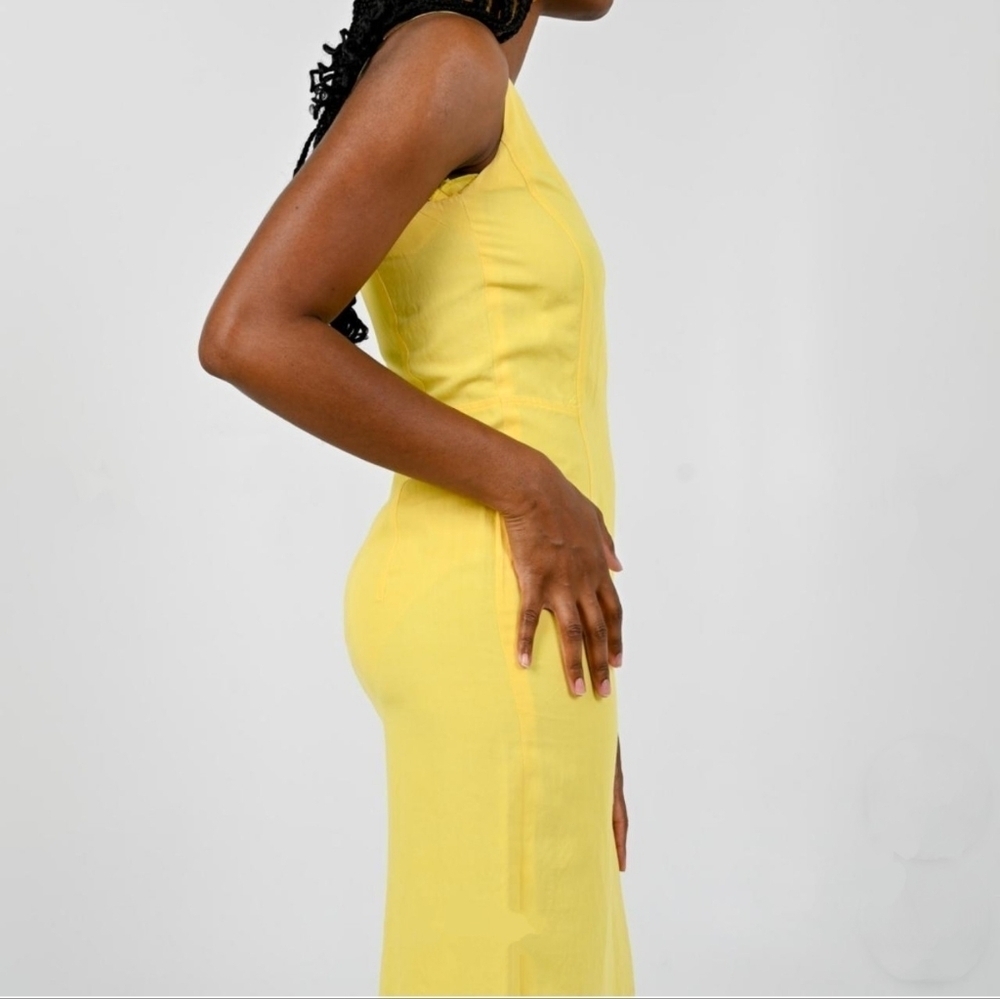 Kenzo Limone Yellow Sleeveless Dress - Picture 2 of 13